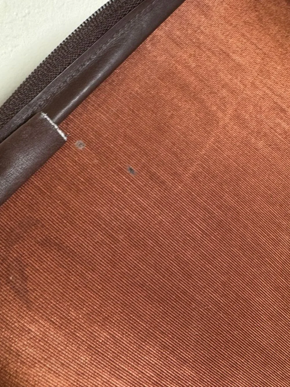 Coach Brown Leather Zip Around Portfolio Binder 3-Ring Organizer Interior Pocket